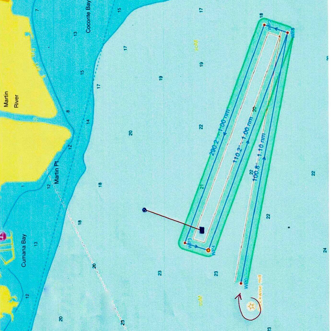 TTPBA Regatta #1 Route Map
